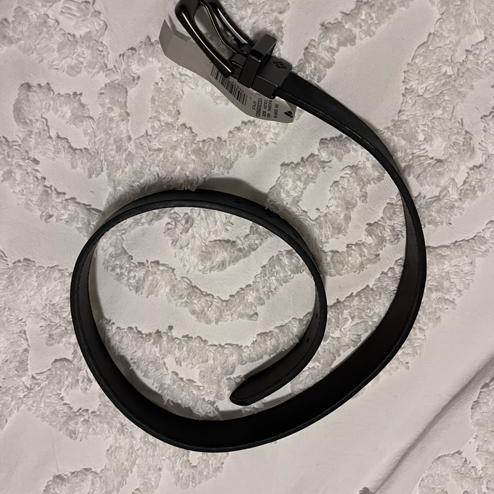 Boys Columbia Black Leather Belt